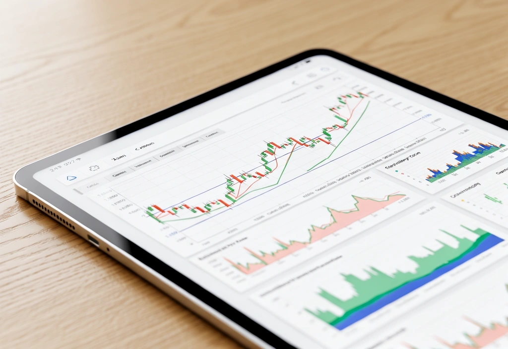 Gráficos de TradingView en tablet